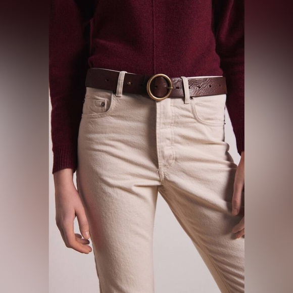 ba&sh Ruth Off White Straight Leg Jeans - Women’s 6 - Picture 3 of 14